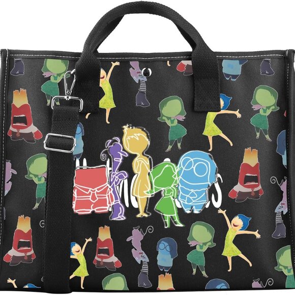 Cartoon Characters Canvas Tote Large Crossbody Bag Gift for Movie Fans - Picture 1 of 7